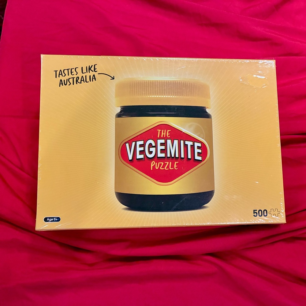 Vegemite Puzzle 500 Piece Jigsaw New Sealed Yellow Australia Jiggy Aussie Arvo
